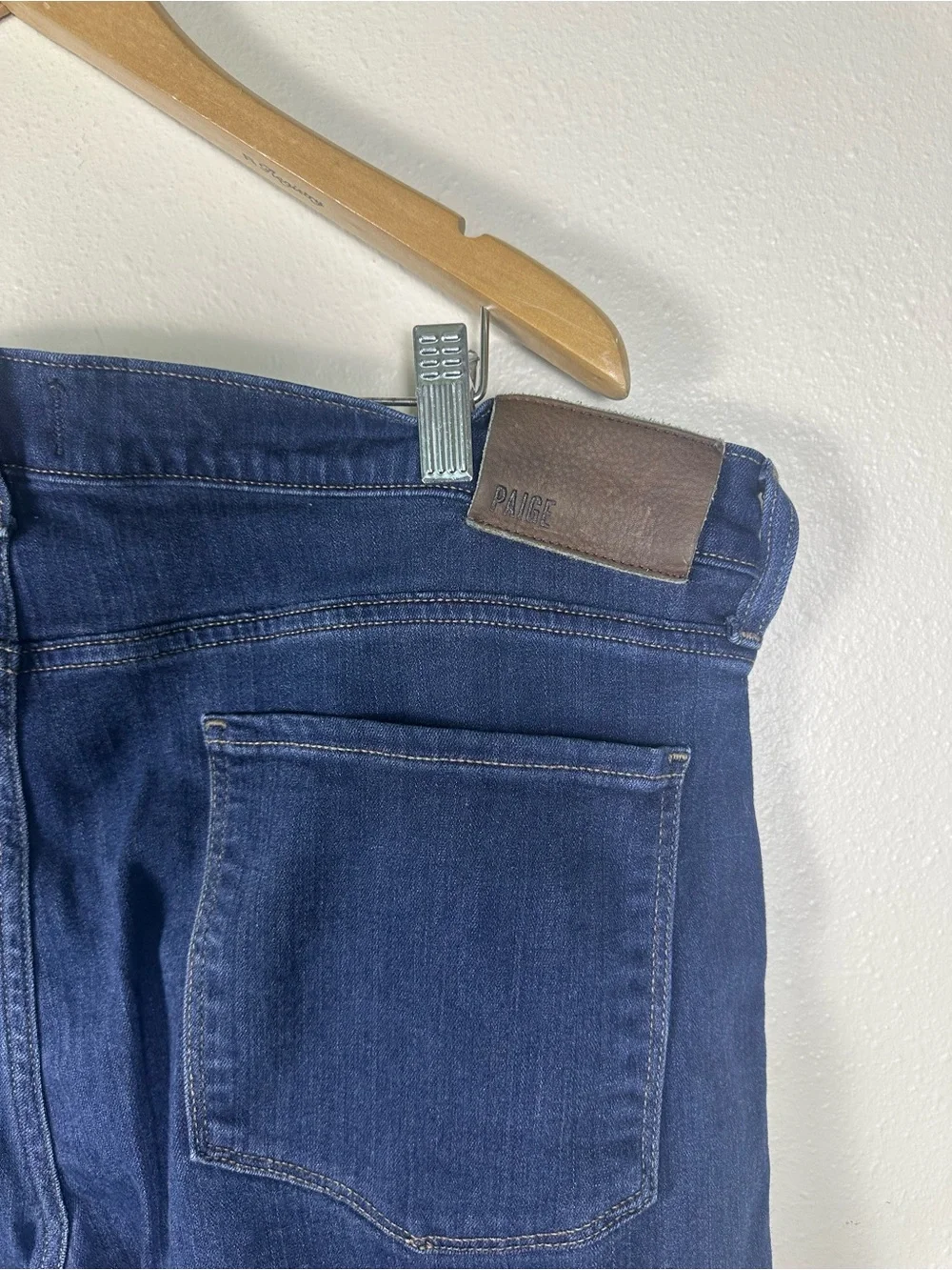 PAIGE Men 38 Classic Federal Slim Straight Denim Blue Jean